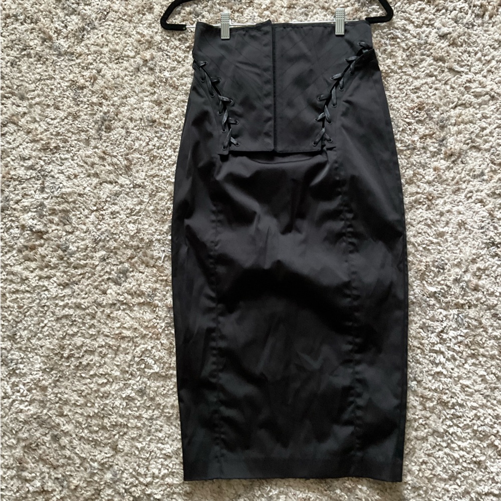 Black Pencil Corset skirt size medium from NASTY GAL